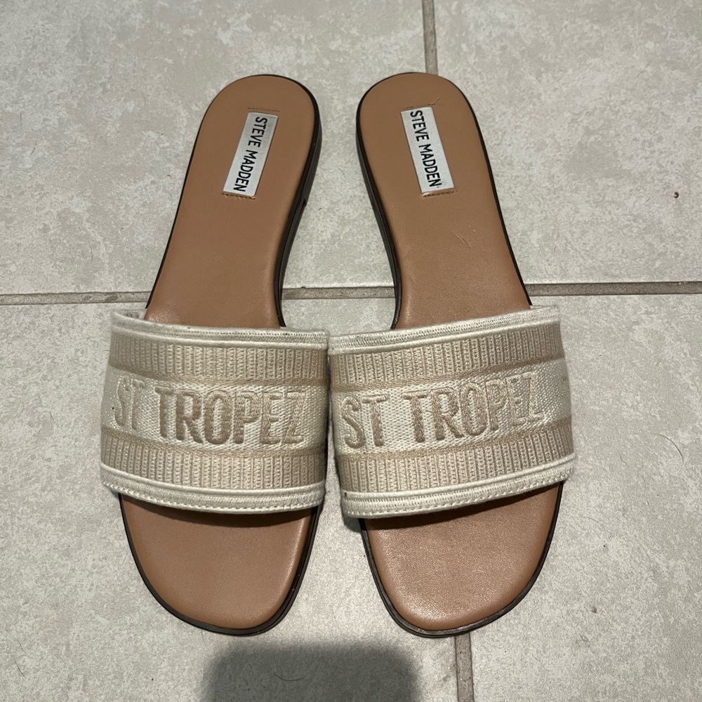 Steve Madden St. Tropez slides! 10